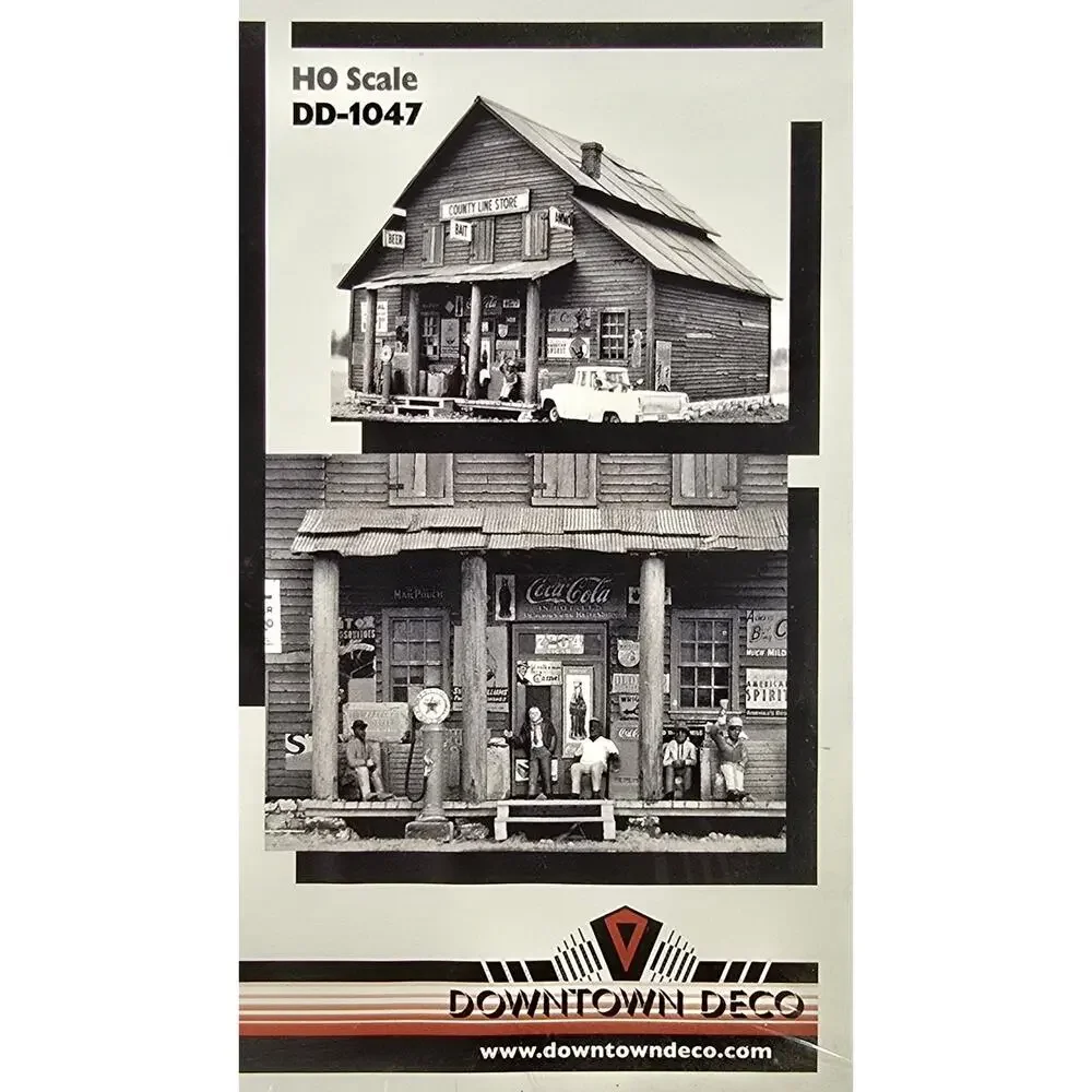 Downtown Deco HO Scale COUNTY LINE STORE Cast Hydrocal Building Kit DD-1047